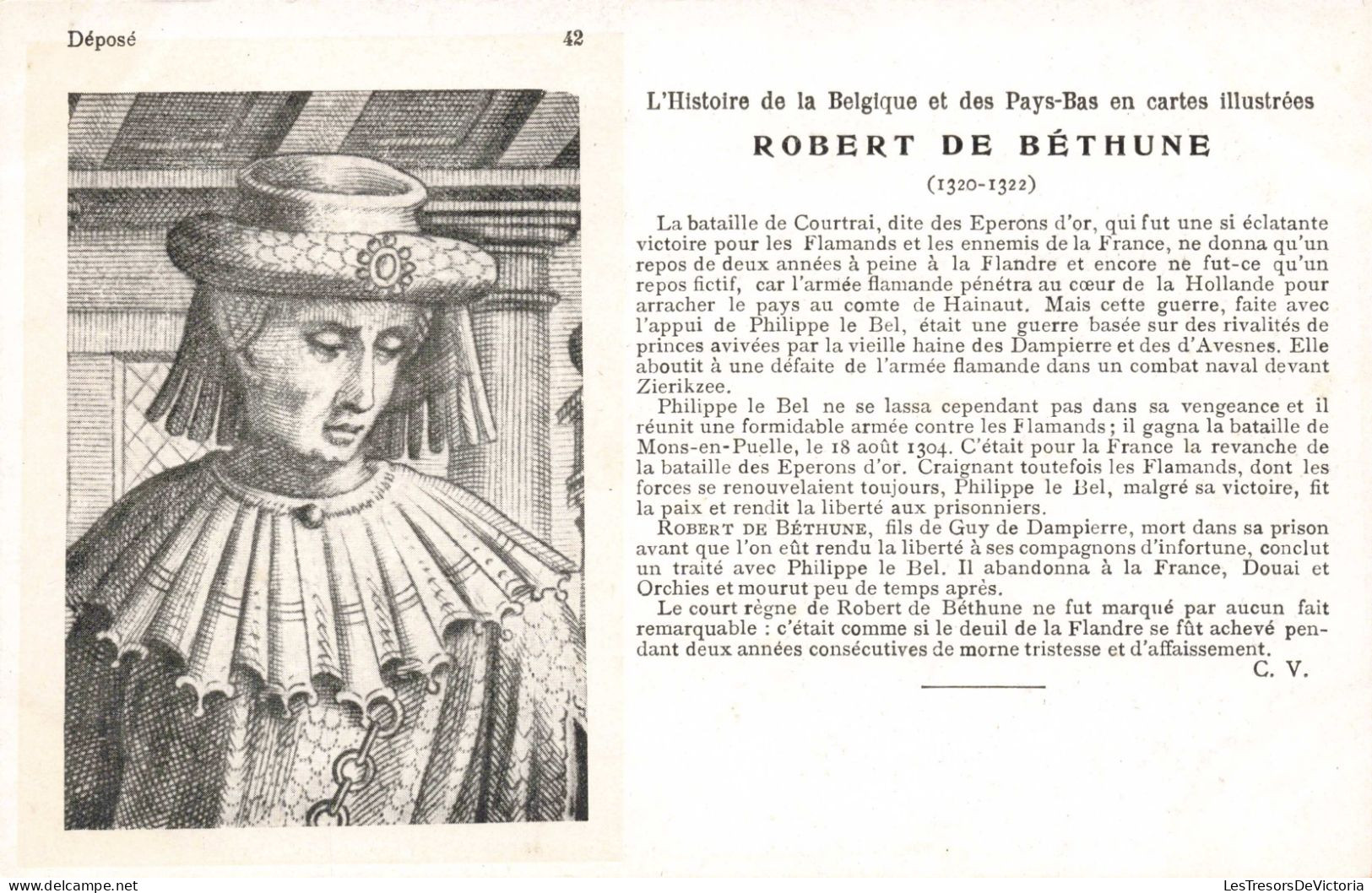 CELEBRITES - Personnages Historiques - Robert De Béthune - Comte De Flandre - Carte Postale Ancienne - Historische Persönlichkeiten