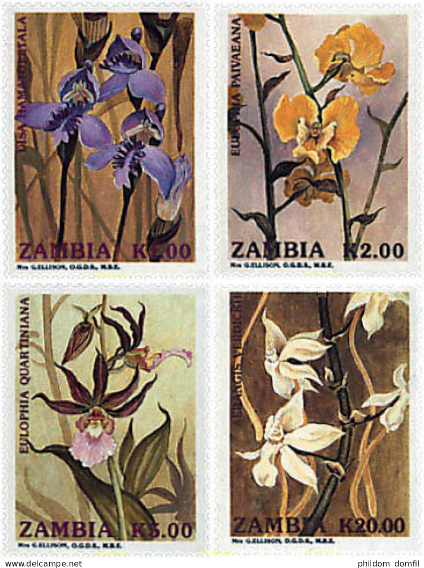 93103 MNH ZAMBIA 1992 ORQUIDEAS - Zambie (1965-...)