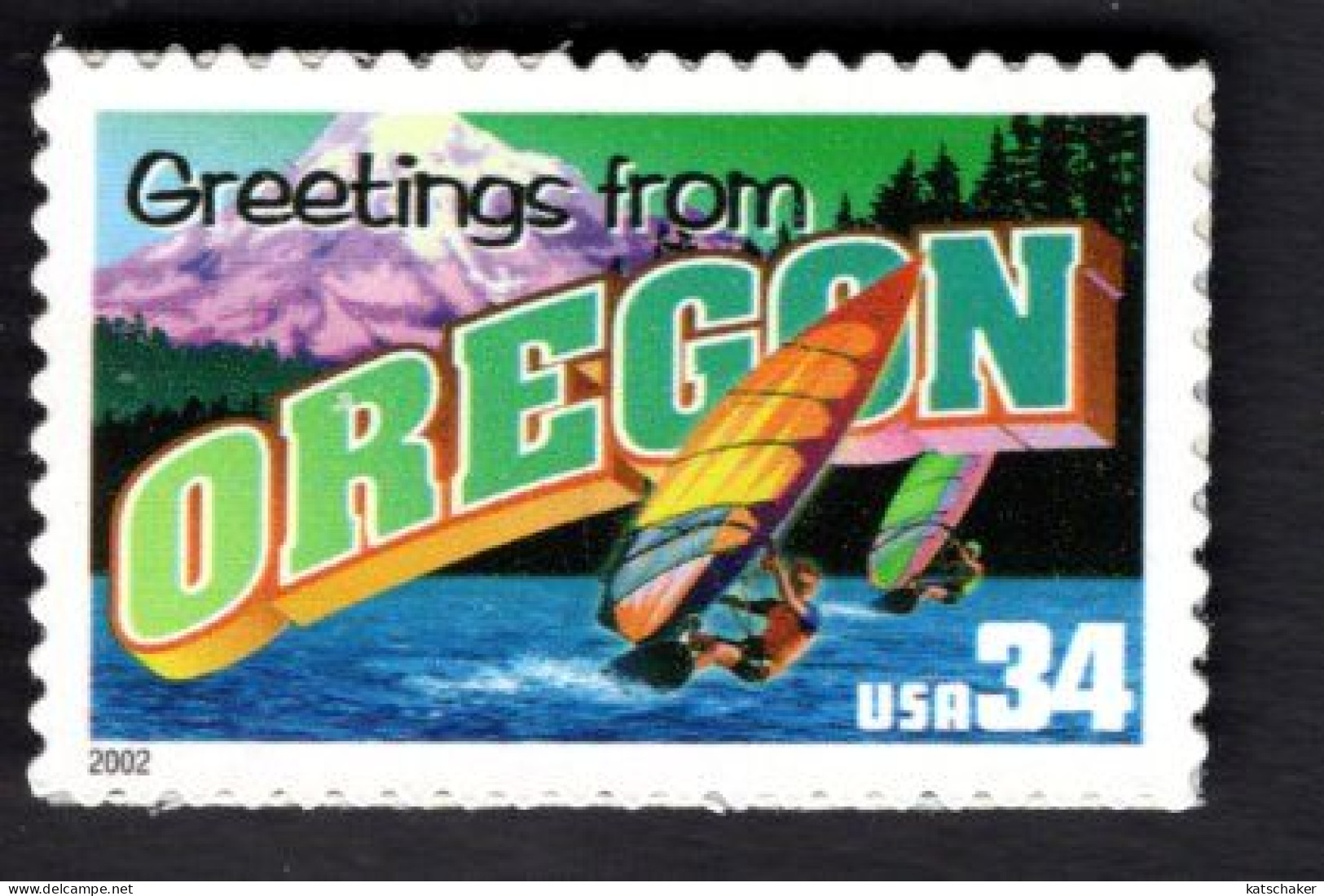 1938438174 2002 SCOTT 3597 (XX) POSTFRIS MINT NEVER HINGED  -  GREETINGS FROM AMERICA - OREGON - Unused Stamps