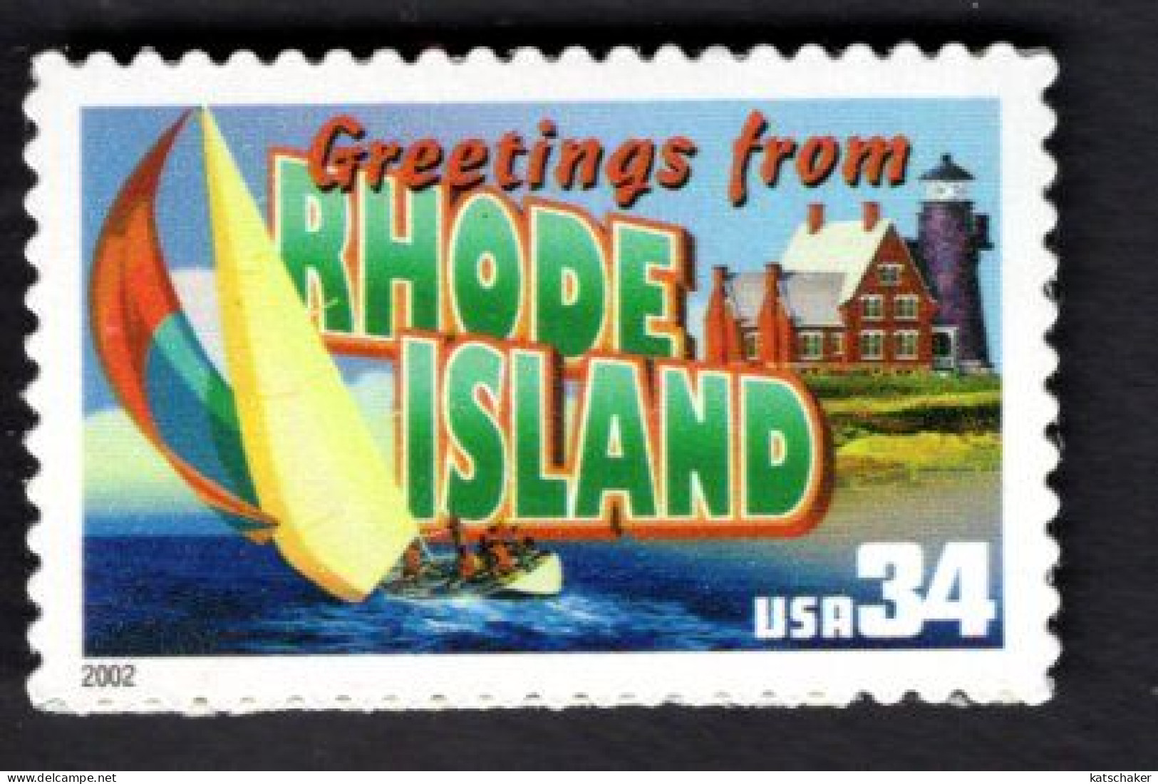 1938440319 2002 SCOTT 3599 (XX) POSTFRIS MINT NEVER HINGED  -  GREETINGS FROM AMERICA - RHODE ISLAND - Neufs