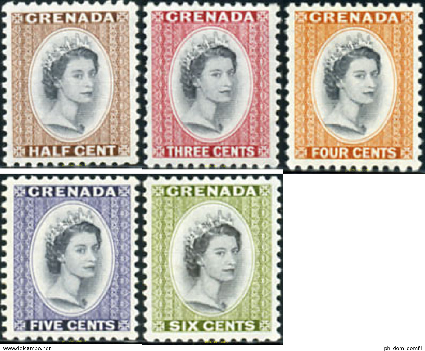 318316 MNH GRANADA 1953 REINA ELISABETH II - Granada (...-1974)