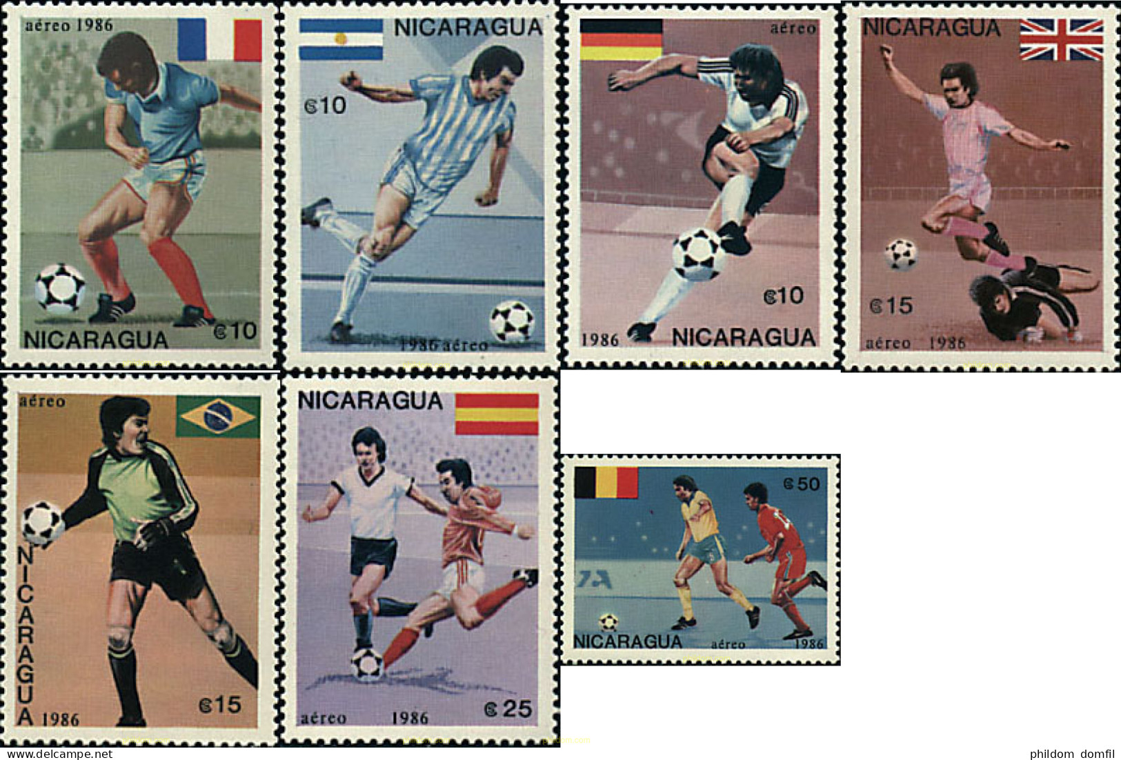 75447 MNH NICARAGUA 1986 COPA DEL MUNDO DE FUTBOL. MEXICO-86 - Nicaragua