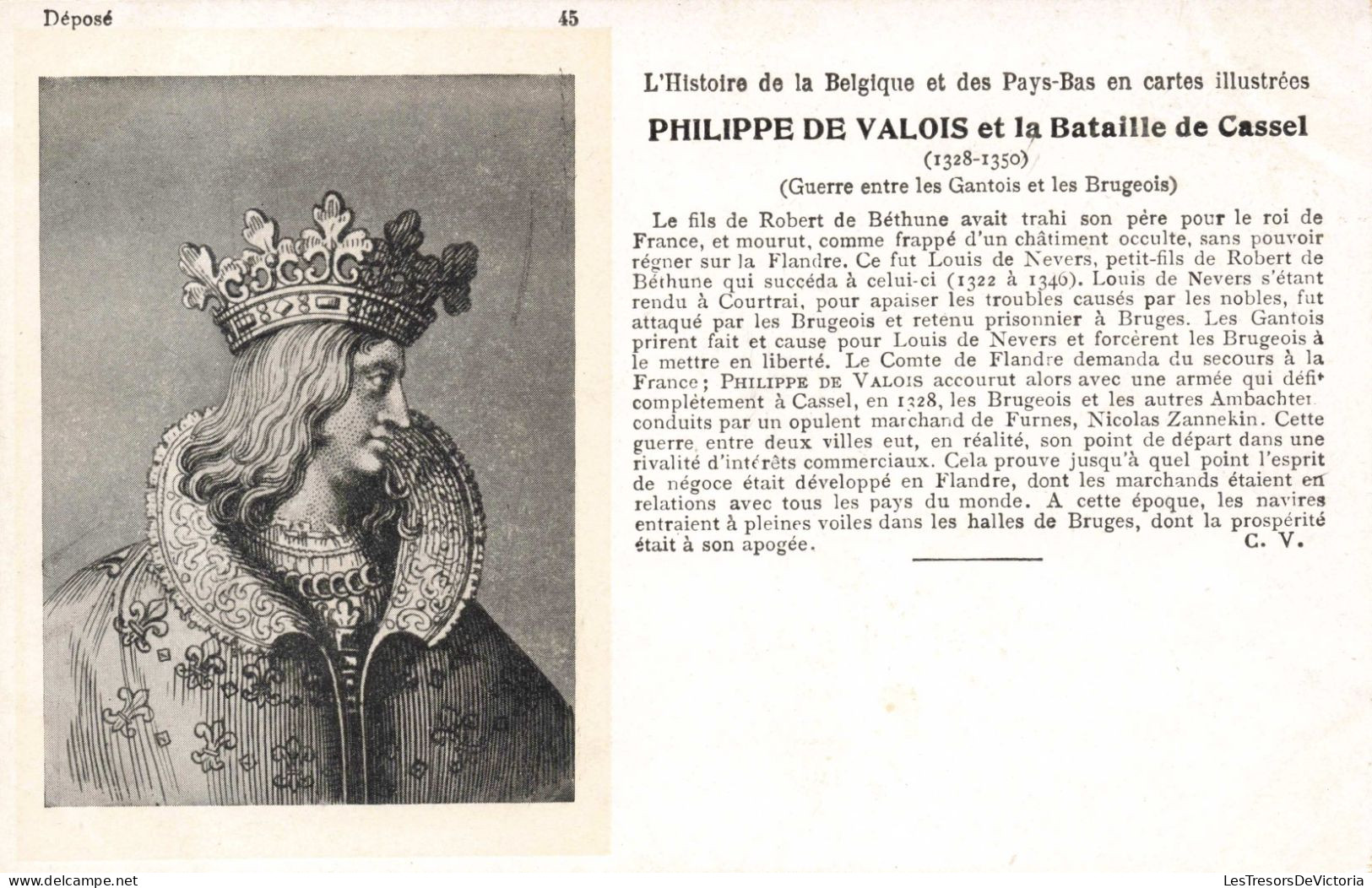 CELEBRITES - Personnages Historiques - Philippe De Valois Et La Bataille De Cassel - Carte Postale Ancienne - Historische Figuren