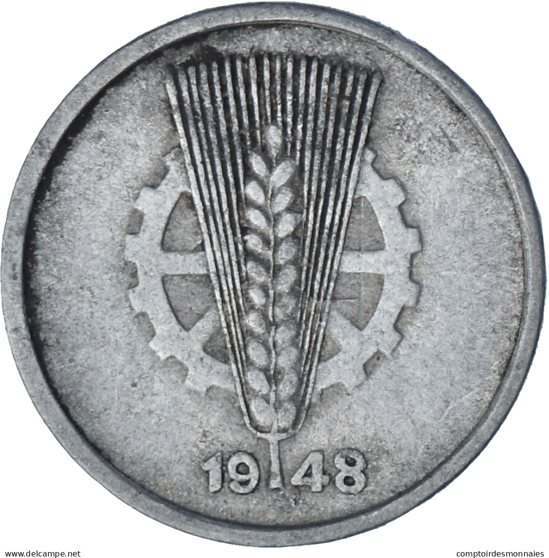 République Démocratique Allemande, 5 Pfennig, 1948, Berlin, TB+, Aluminium - 5 Reichspfennig