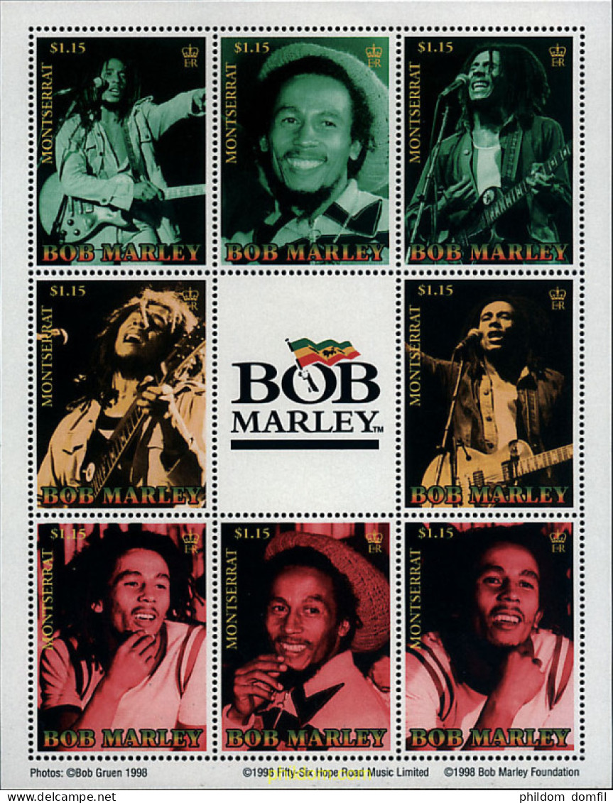 176388 MNH MONTSERRAT 1998 BOB MARLEY - Montserrat