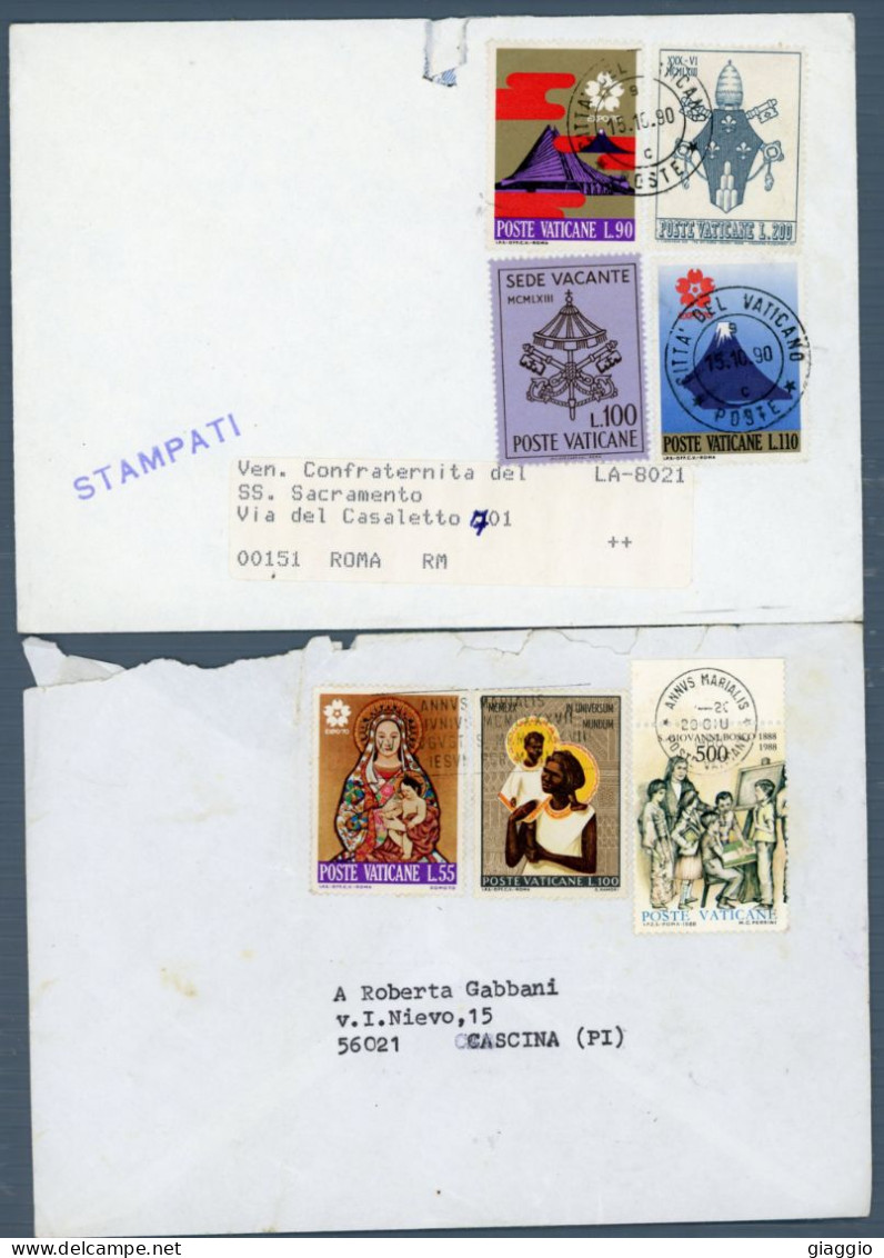 °°° Francobolli N.1799 - Vaticano Corrispondenza 2 Buste °°° - Storia Postale