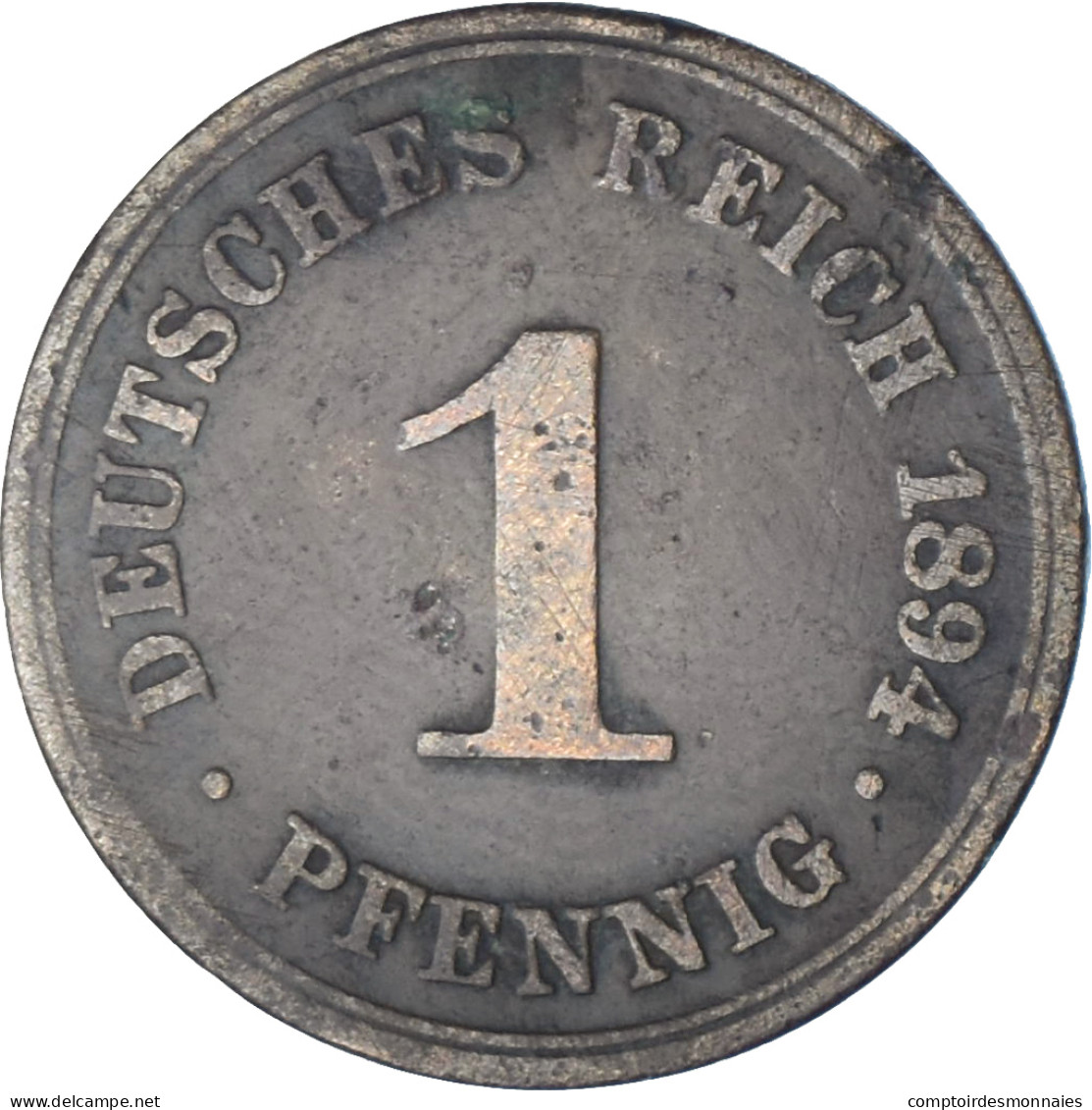 Monnaie, Empire Allemand, Wilhelm II, Pfennig, 1894, Berlin, TB, Cuivre, KM:10 - 1 Pfennig