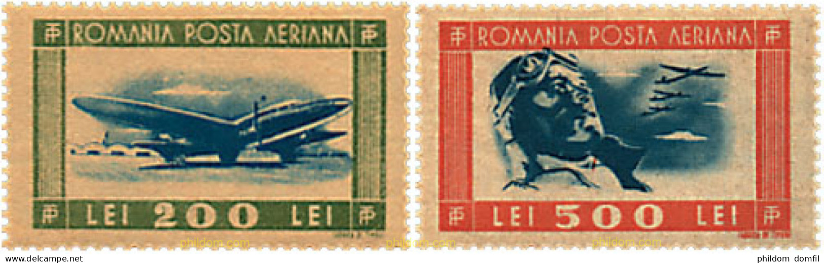 356212 HINGED RUMANIA 1946 AVIONES - Sonstige & Ohne Zuordnung