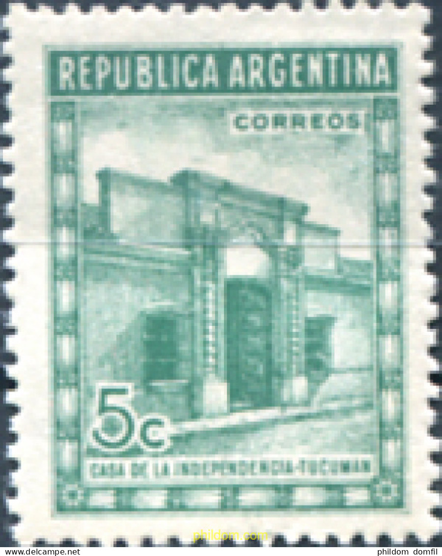 283072 MNH ARGENTINA 1943 RESTAURACION DE LA CASA DE LA INDEPENDENCIA EN TUCUMAN - Neufs