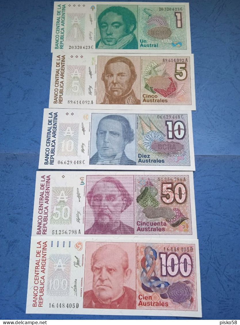 ARGENTINA-Lotto Di 5 Banconote UNC - Argentina