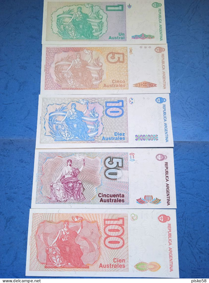 ARGENTINA-Lotto Di 5 Banconote UNC - Argentina