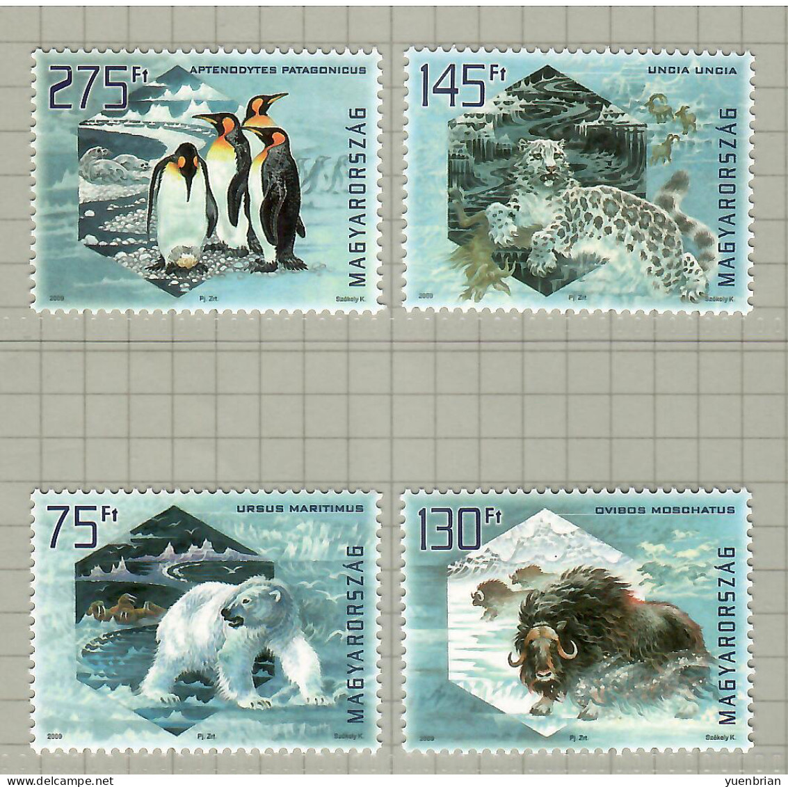 Hungary 2009, Bird, Birds, Set Of 4v, MNH** - Pinguine