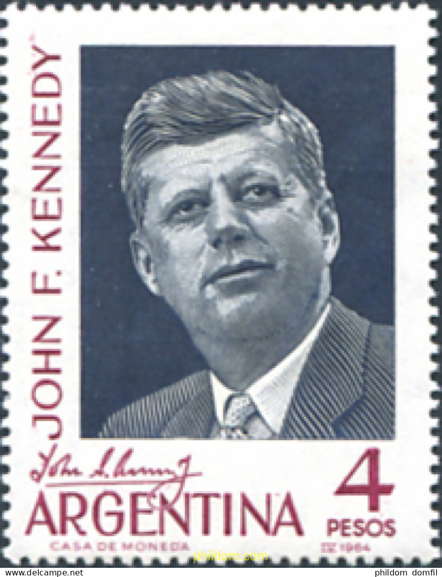 283246 MNH ARGENTINA 1964 ANIVERSARIO DE LA MUERTE DEL PRESIDENTE KENNEDY - Neufs