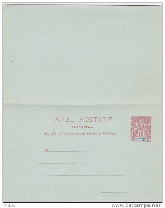 Inde India - Entier Carte Réponse ACEP 6 - Ganzsache Stationery - Other & Unclassified
