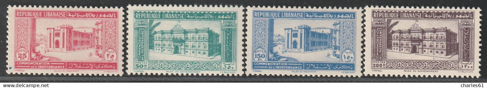 GRAND LIBAN - N°189/92 ** (1944) 2e Anniversaire De L'indépendance - Neufs