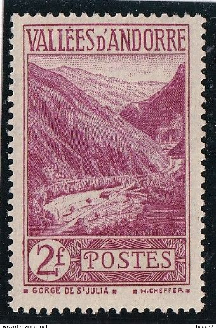 Andorre N°41 - Neuf * Avec Charnière - TB - Neufs