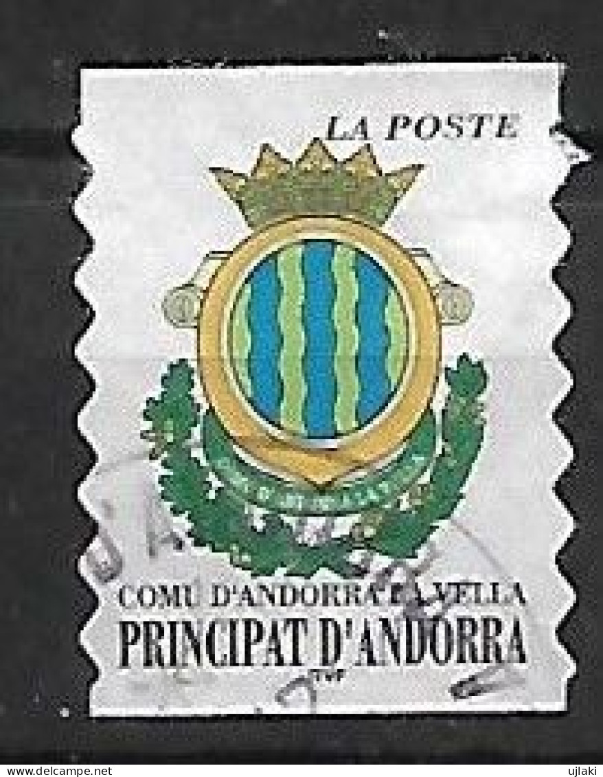 ANDORRE FRANCAIS: Série Courante::commune D'Andorre La Vieille  TVP  N°528 Année 2000 - Used Stamps