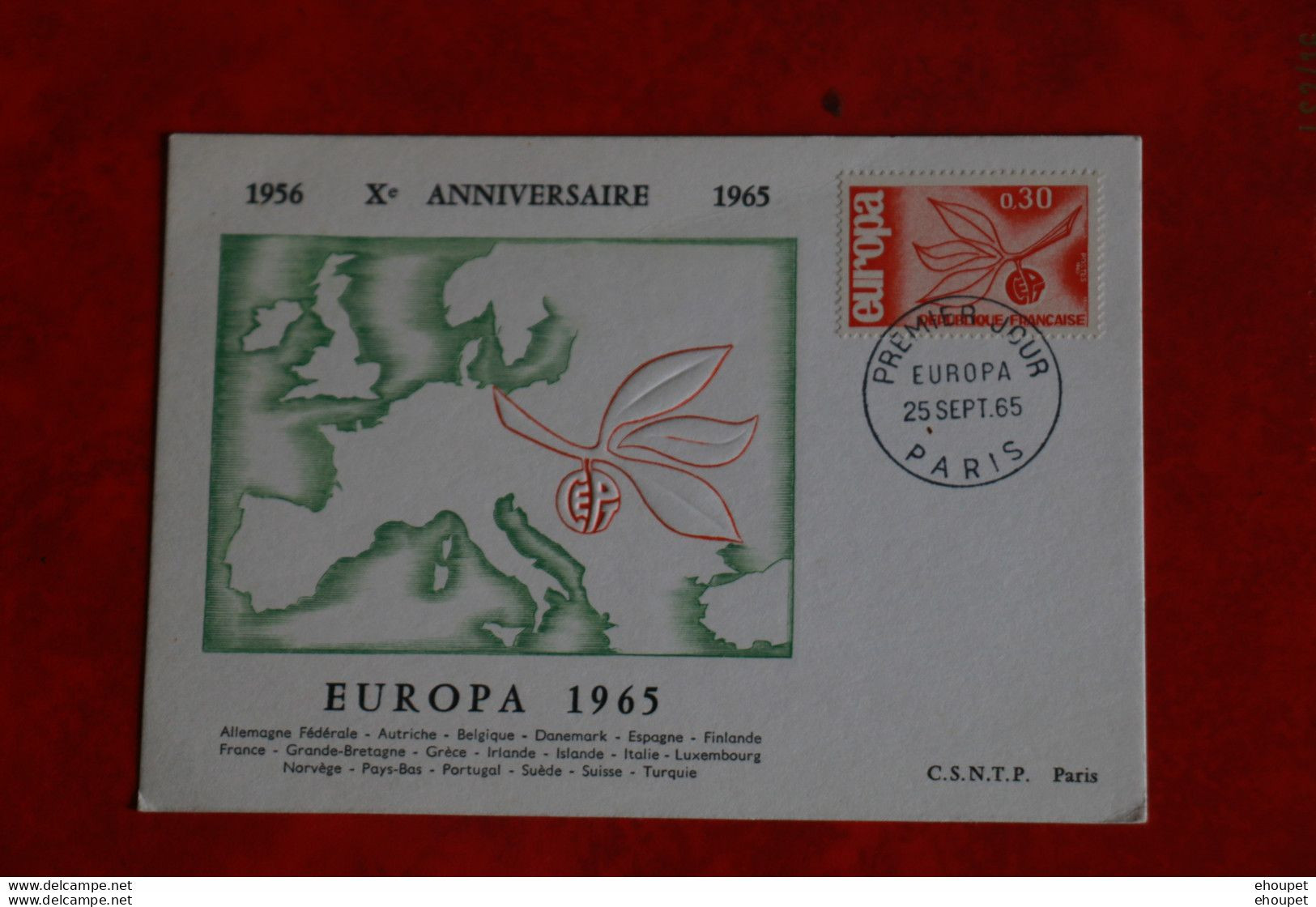25 SEPTEMBRE 1965. 10EME ANNIVERSAIRE EUROPA  - 1965