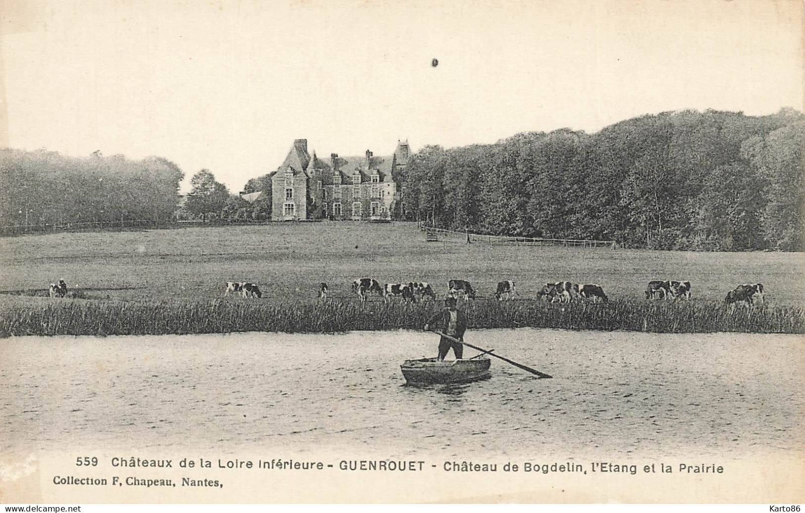 Guenrouet * Château De Bogdelin , L'étang Et La Prairie * Châteaux De La Loire Inférieure N°559 - Guenrouet