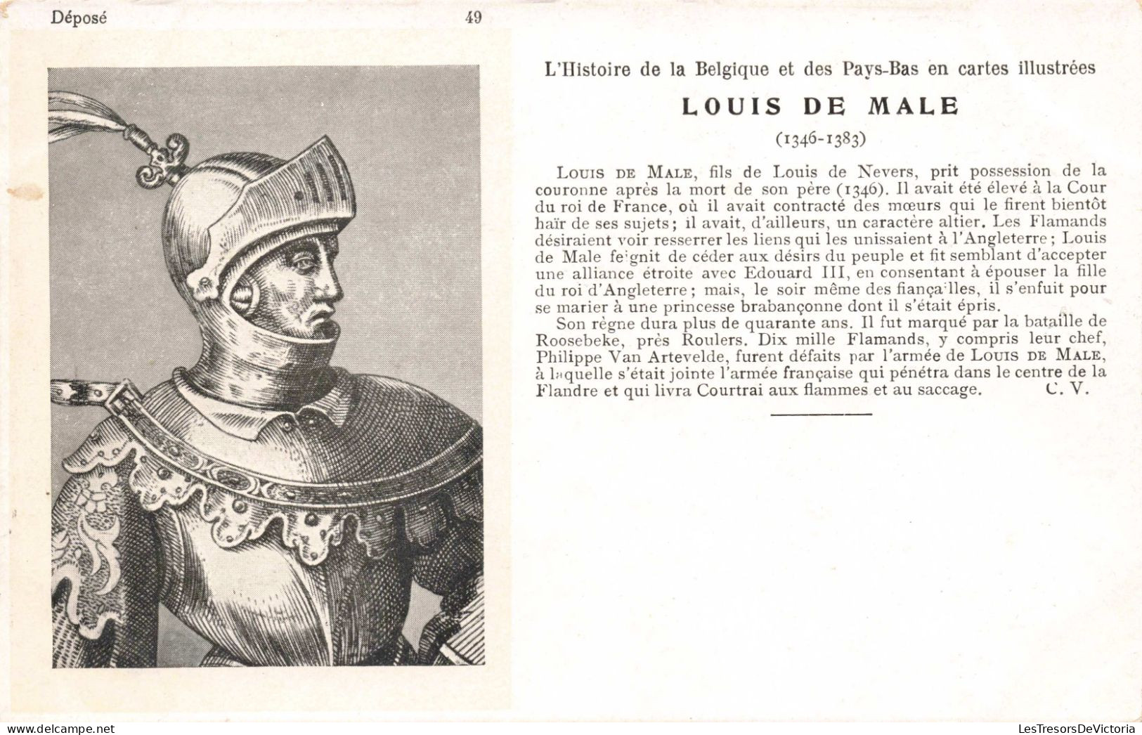 CELEBRITES - Personnages Historiques - Louis De Male - Carte Postale Ancienne - Personnages Historiques