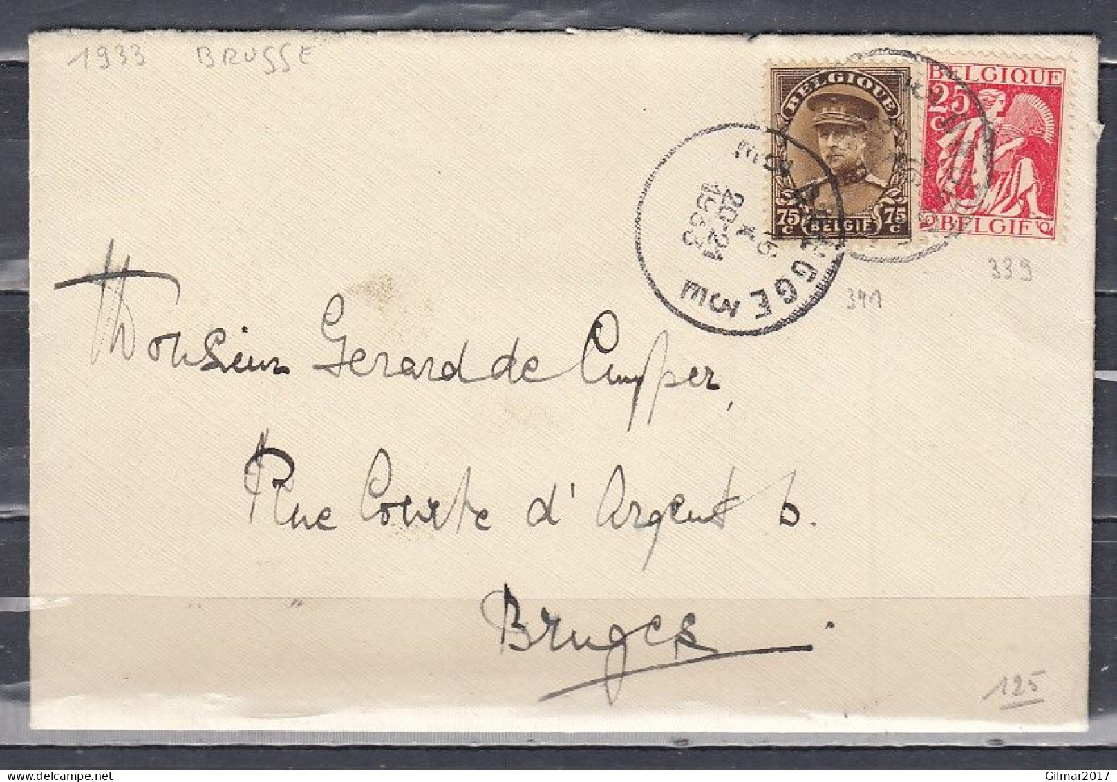 Brief Van Brugge 3E Naar Bruges - 1932 Ceres Y Mercurio