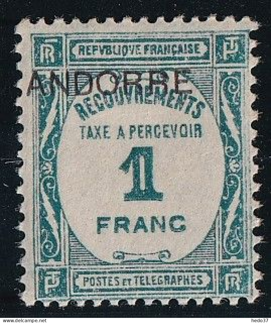 Andorre Taxe N°12 - Neuf * Avec Charnière - TB - Neufs