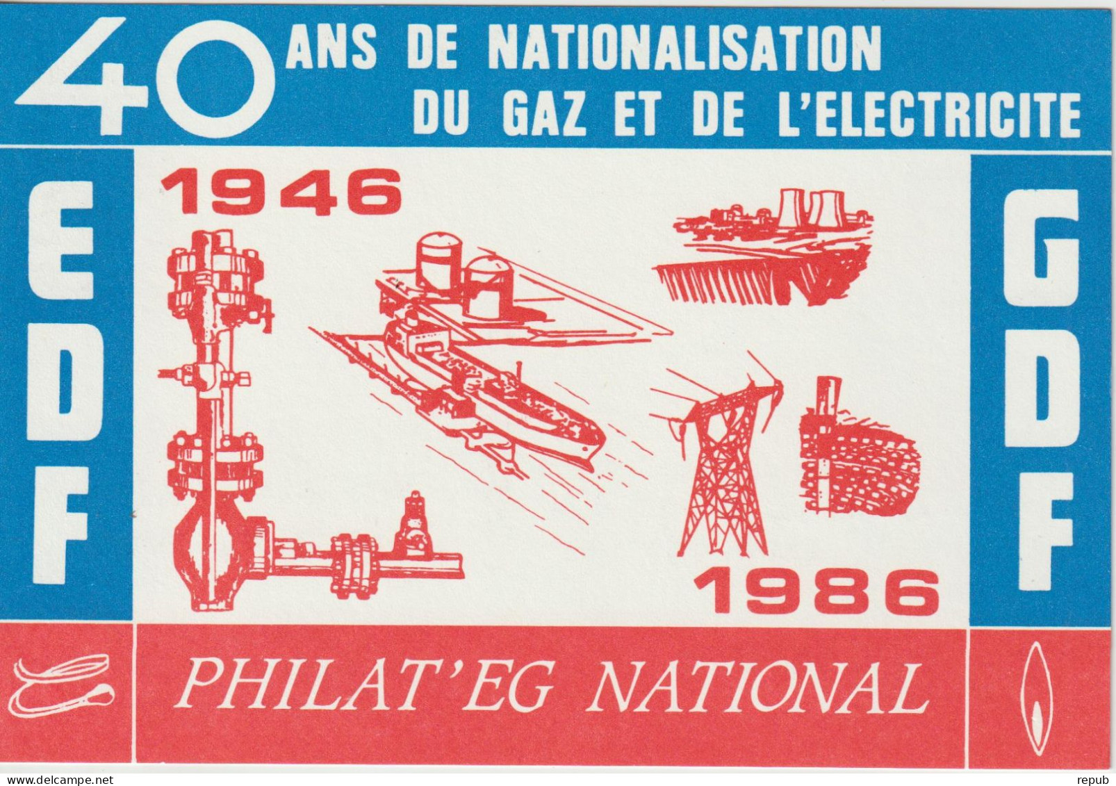 France Pseudo Entier Philateg 1986 Neuf - Private Stationery