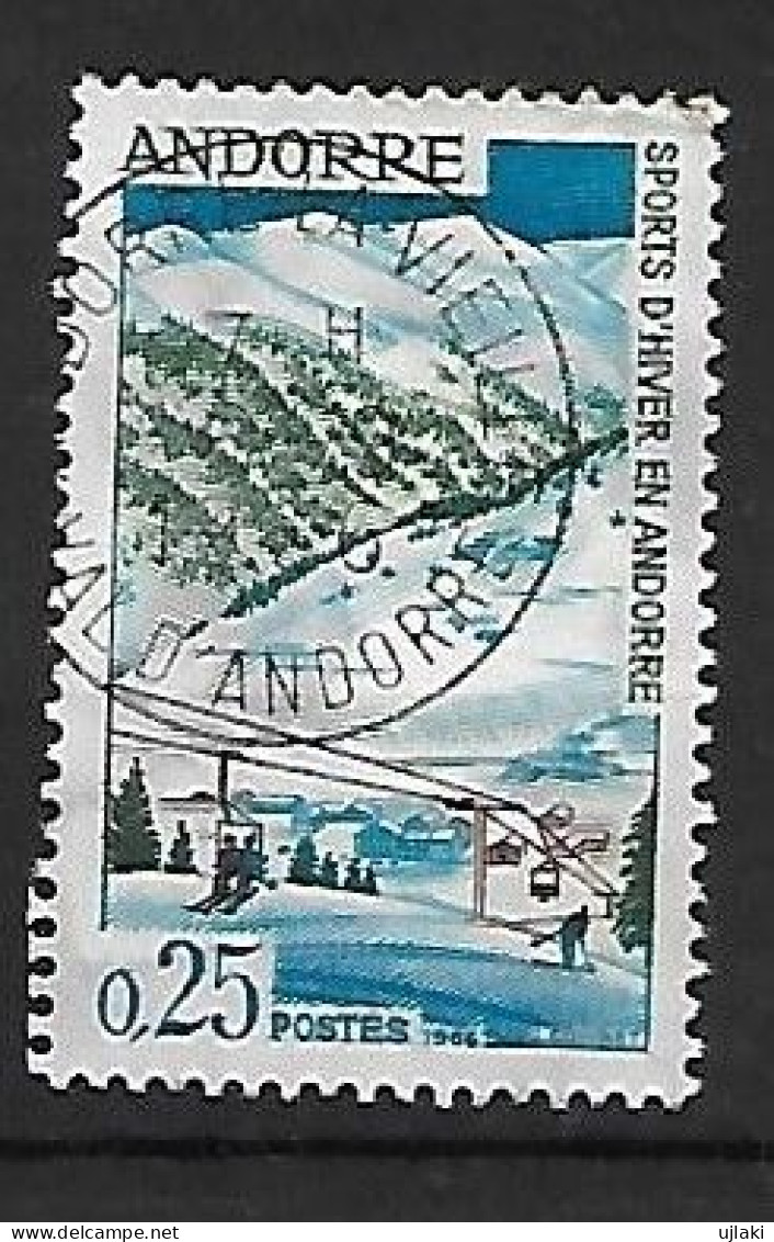 ANDORRE FRANCAIS: Sports D'hiver En Andorre  Stations  N°175 Année 1966 - Oblitérés