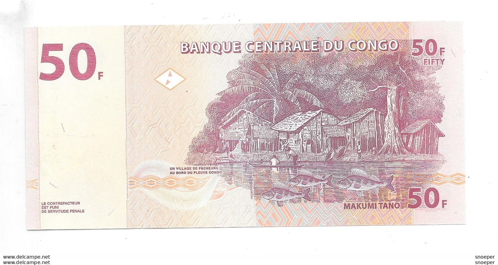 *congo Democratic Republic 50 Francs  2007  Km 97  Unc - Democratische Republiek Congo & Zaire