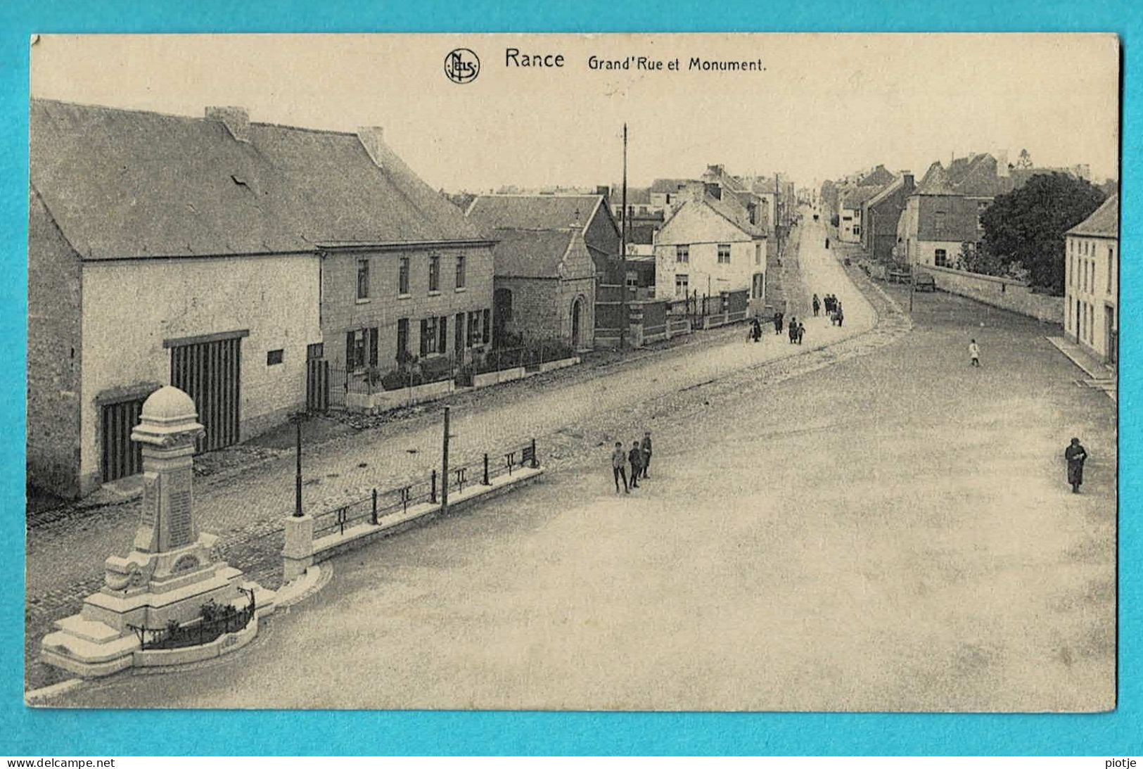 * Sivry Rance (Hainaut - La Wallonie) * (Nels, Edit L. Mercier - Culot) Grand'Rue Et Monument, Animée, Old, Rare - Sivry-Rance