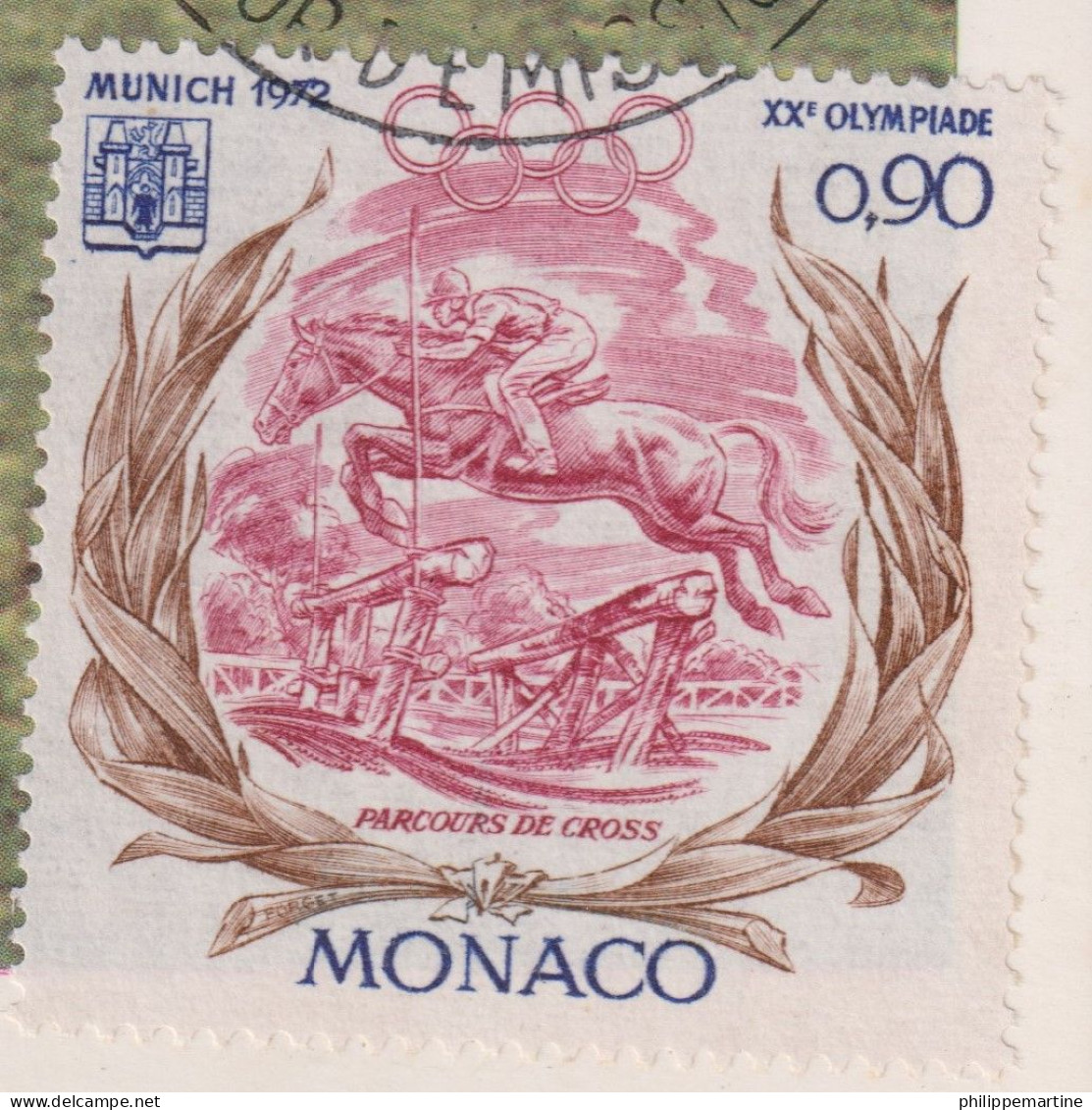 Monaco 1972 - YT 891 (o) Sur Fragment - Usados