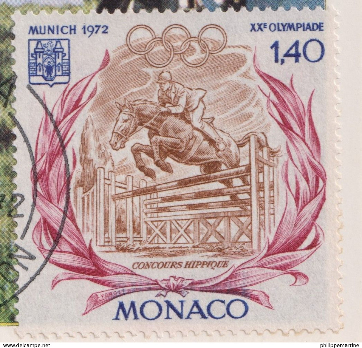 Monaco 1972 - YT 893 (o) Sur Fragment - Usati