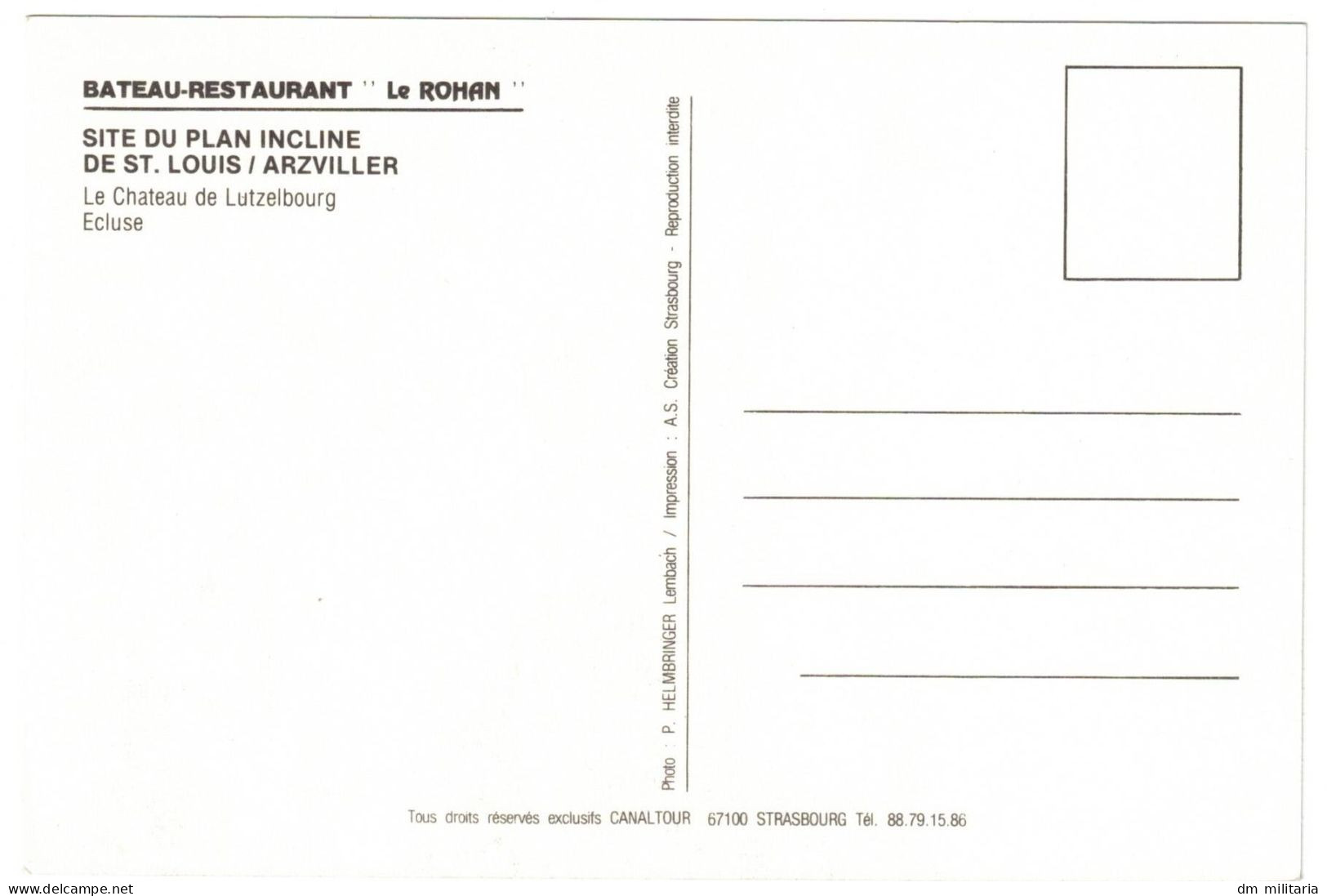 57 - SITE DU PLAN INCLINÉ DE ST. LOUIS ARZVILLER - LA CHATEAU DE LUTZELBOURG - ÉCLUSE - BATEAU-RESTAURANT LE ROHAN - Arzviller