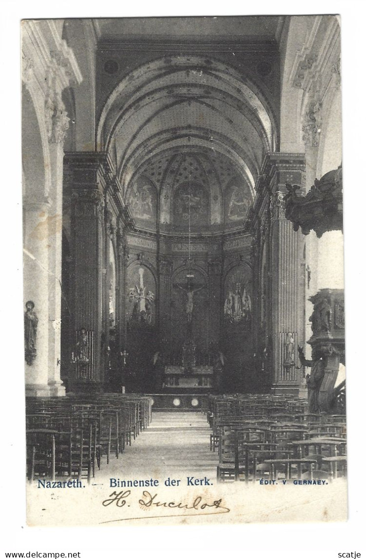 Nazareth.   -    Binnenste Der Kerk.    -   1903   Naar   Audenarde - Nazareth