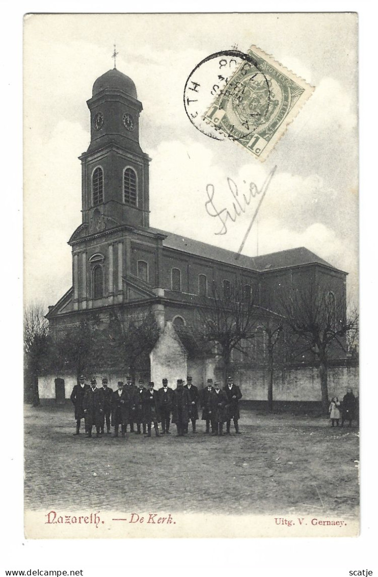 Nazareth.   -    De Kerk.    -   1908   Naar   Gand - Nazareth