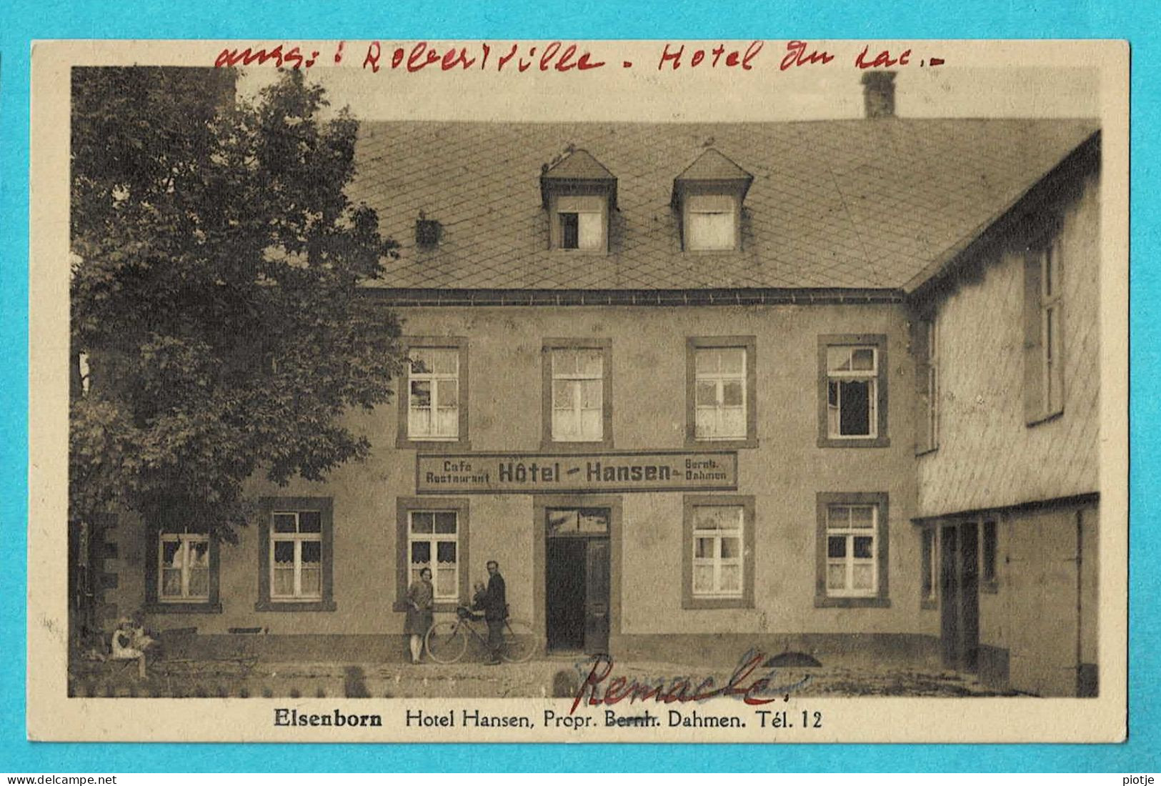 * Elsenborn (Butgenbach - Liège - Wallonie) * (Edit Marx & Niessen) Hotel Hansen, Café Restaurant, Vélo, TOP, Rare - Elsenborn (Kamp)