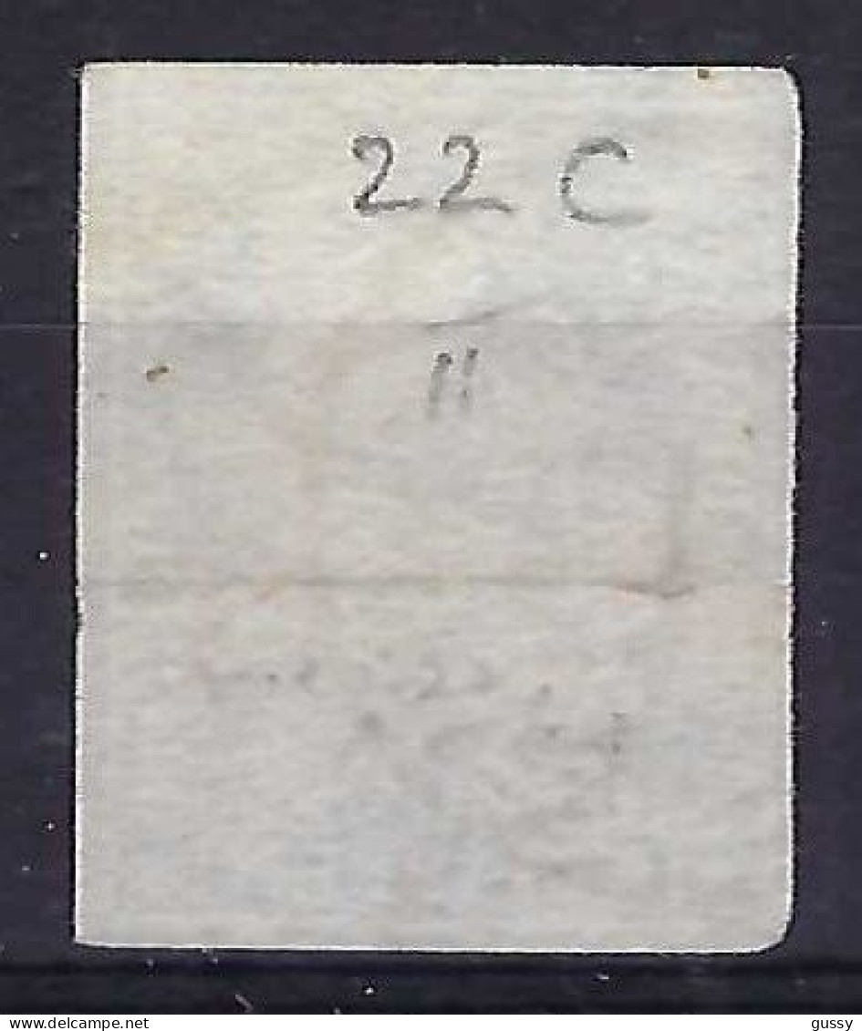 SUISSE Ca. 1855: Le ZNr. 22C Obl. CAD, Forte Cote - Used Stamps