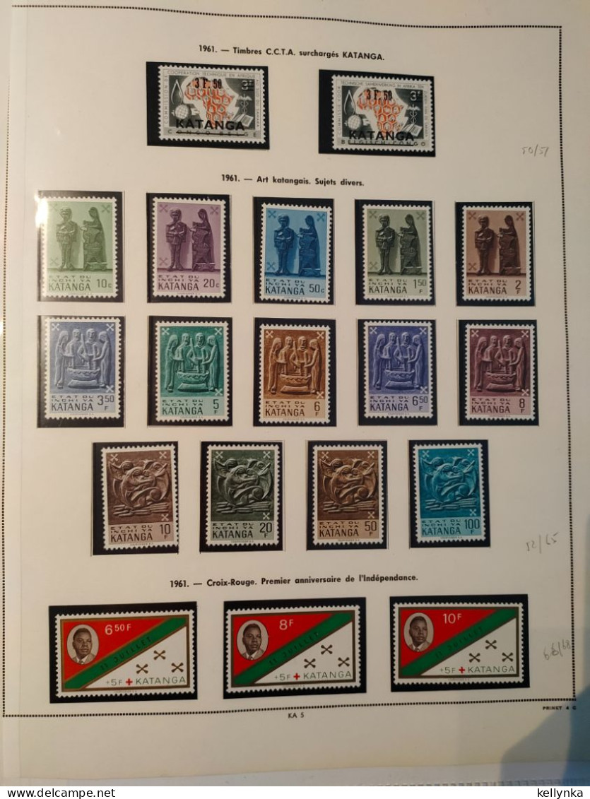 Katanga - 1/81 - Complet + TX2a/TX3a + India 1/6 - 1960/62 - MNH