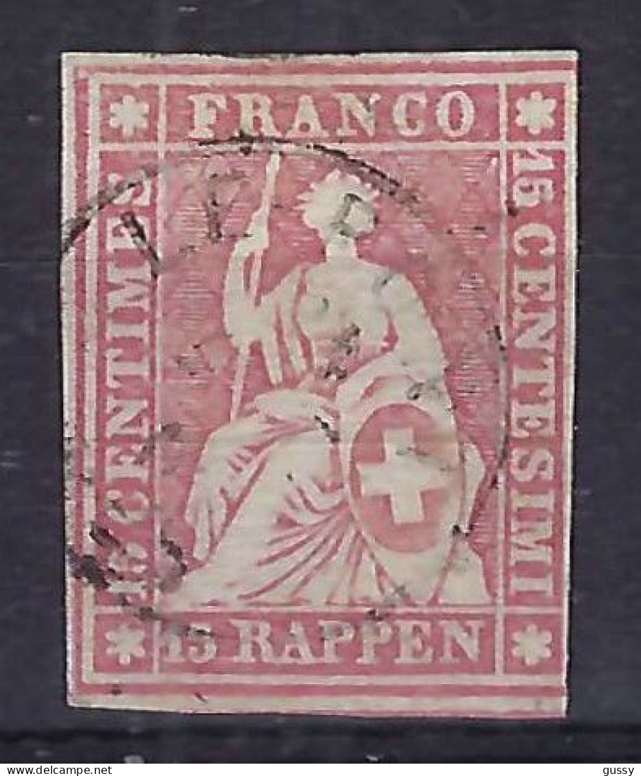 SUISSE Ca.1857-62: Le ZNr. 24G Obl. CAD "Le Pont" - Used Stamps