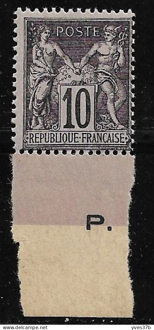 FRANCE N°102 - 10cts Noir S/lilas - Type I - Neuf** - BdF - Grande Fraicheur - Superbe - - 1898-1900 Sage (Tipo III)