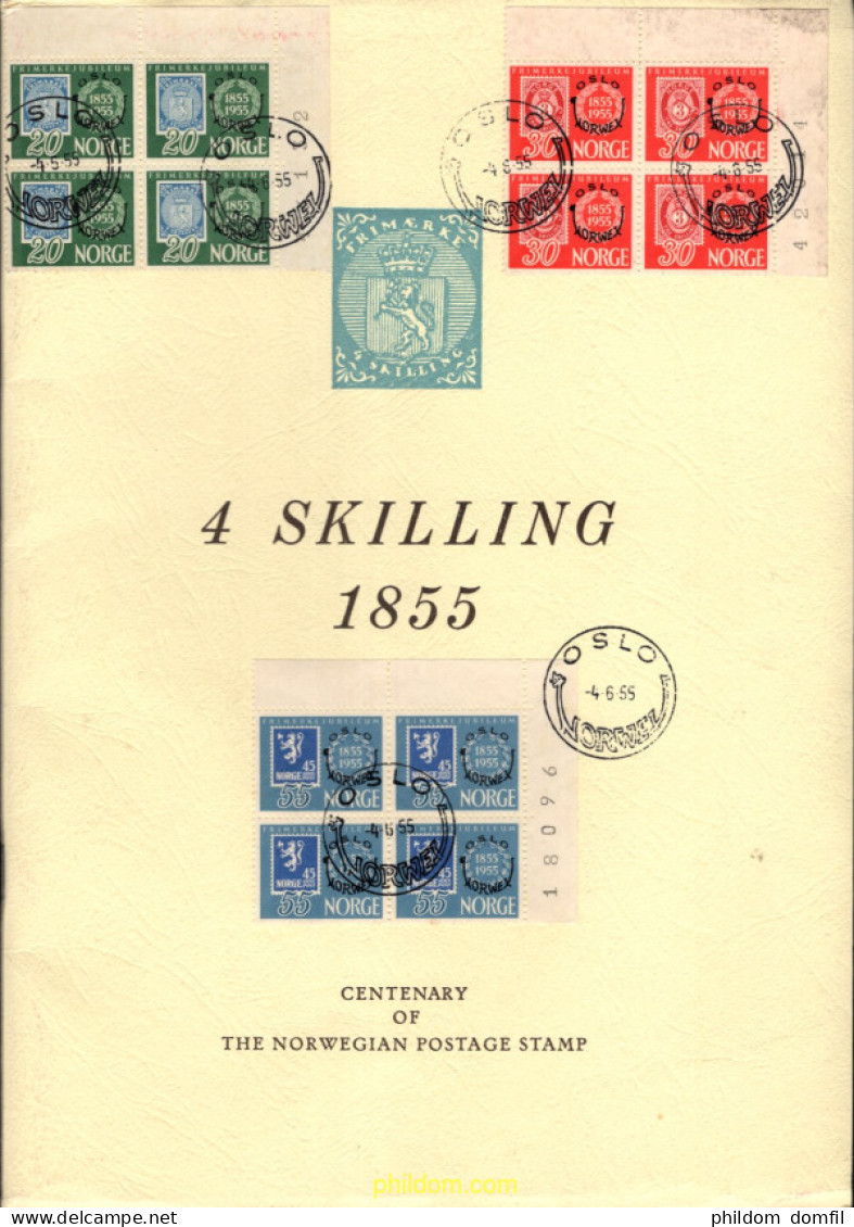 720212 MNH NORUEGA 1955 CENTENARIO DEL SELLO - Ungebraucht