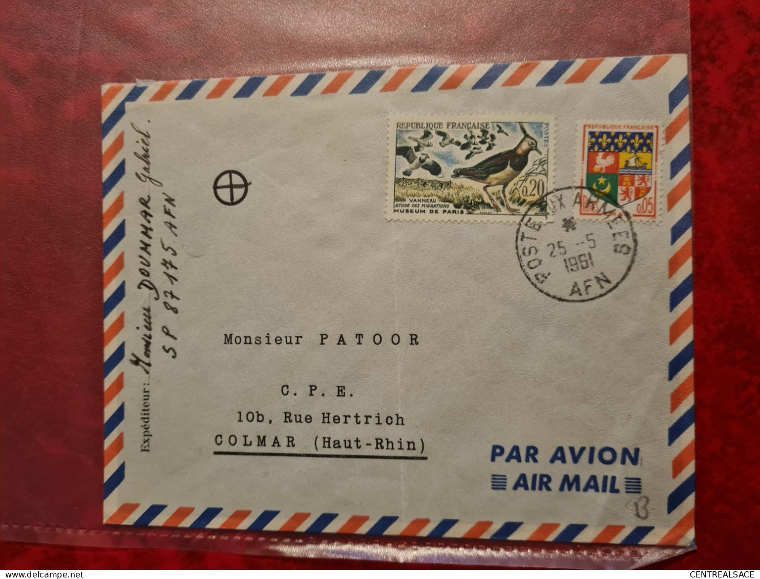 LETTRE  LA POSTE AUX ARMEES A.F.N. 1961 SP 87175 - Altri & Non Classificati