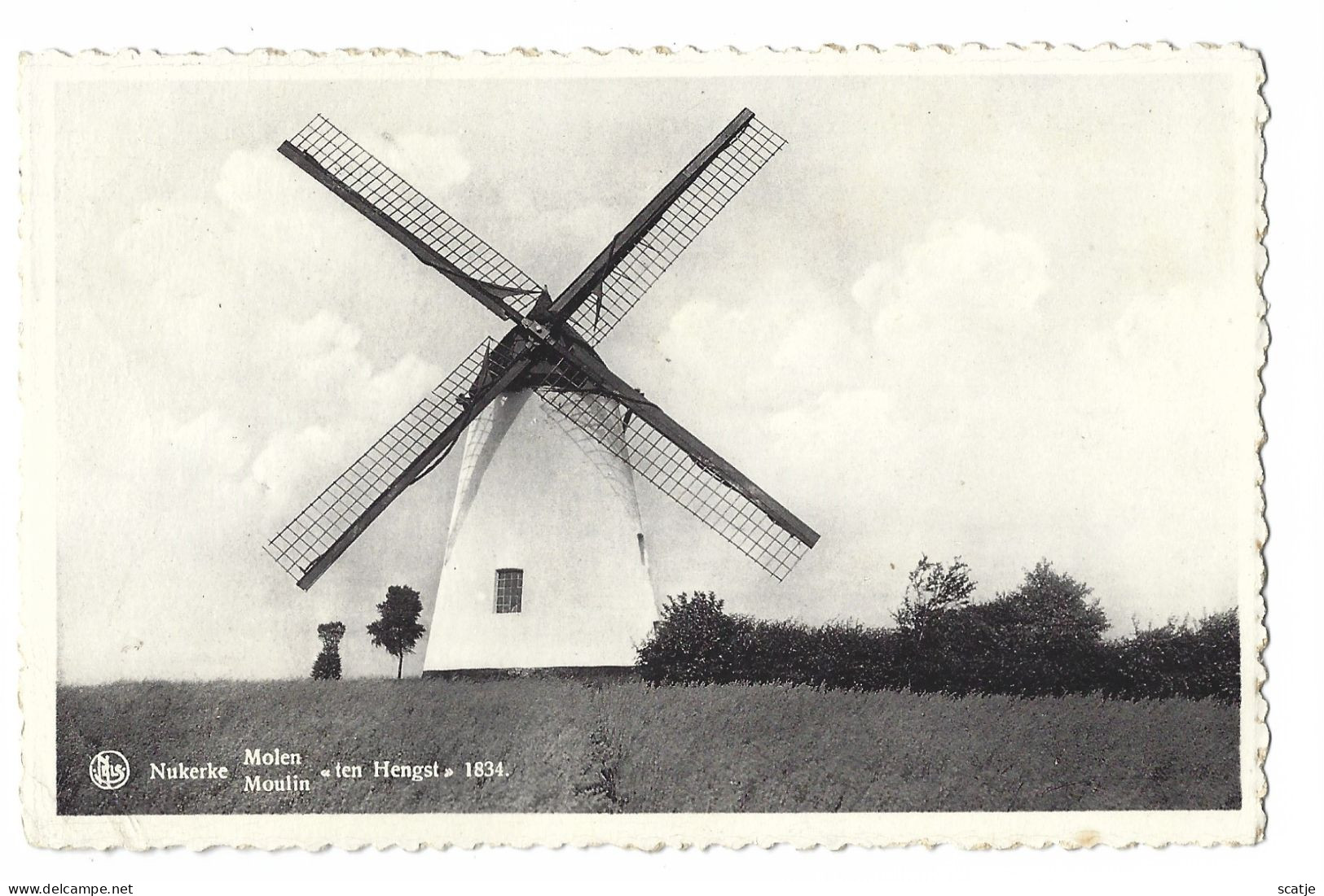 Nukerke   -    Molen   -    "Ten Hengst"  1834   -   Naar    Deurne - Nevele