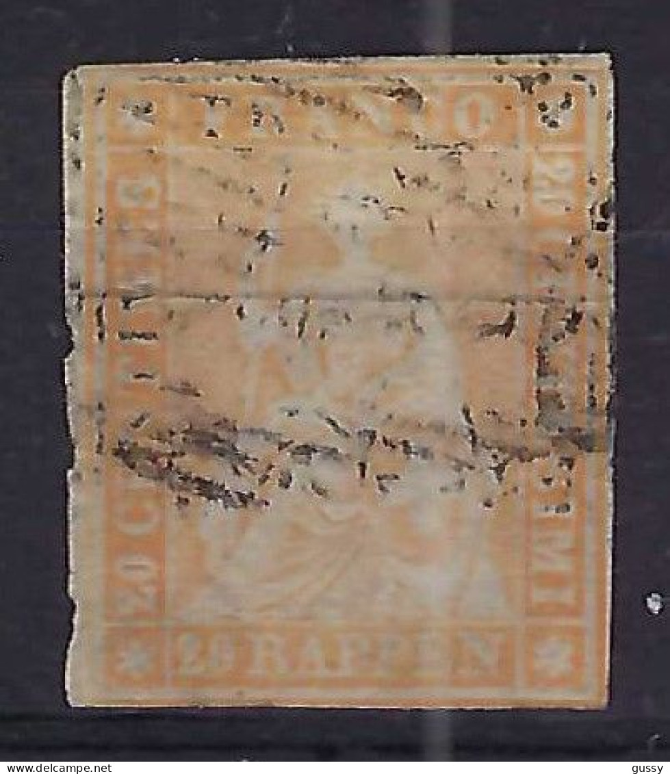 SUISSE Ca.1856-57: Le ZNr. 25D Obl. Grille, Forte Cote - Used Stamps