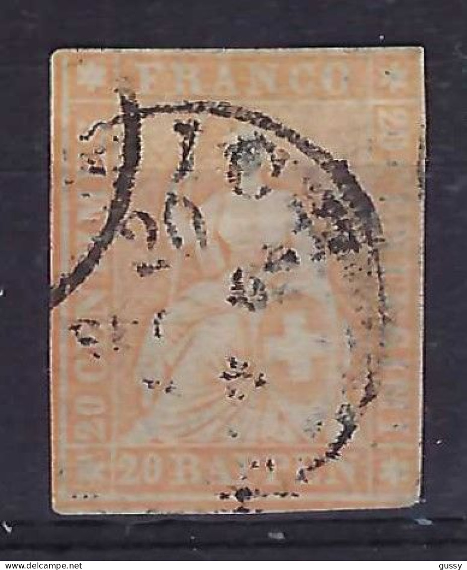 SUISSE Ca.1857-62: Le ZNr. 25G Obl. CAD "Zürich", Forte Cote - Used Stamps