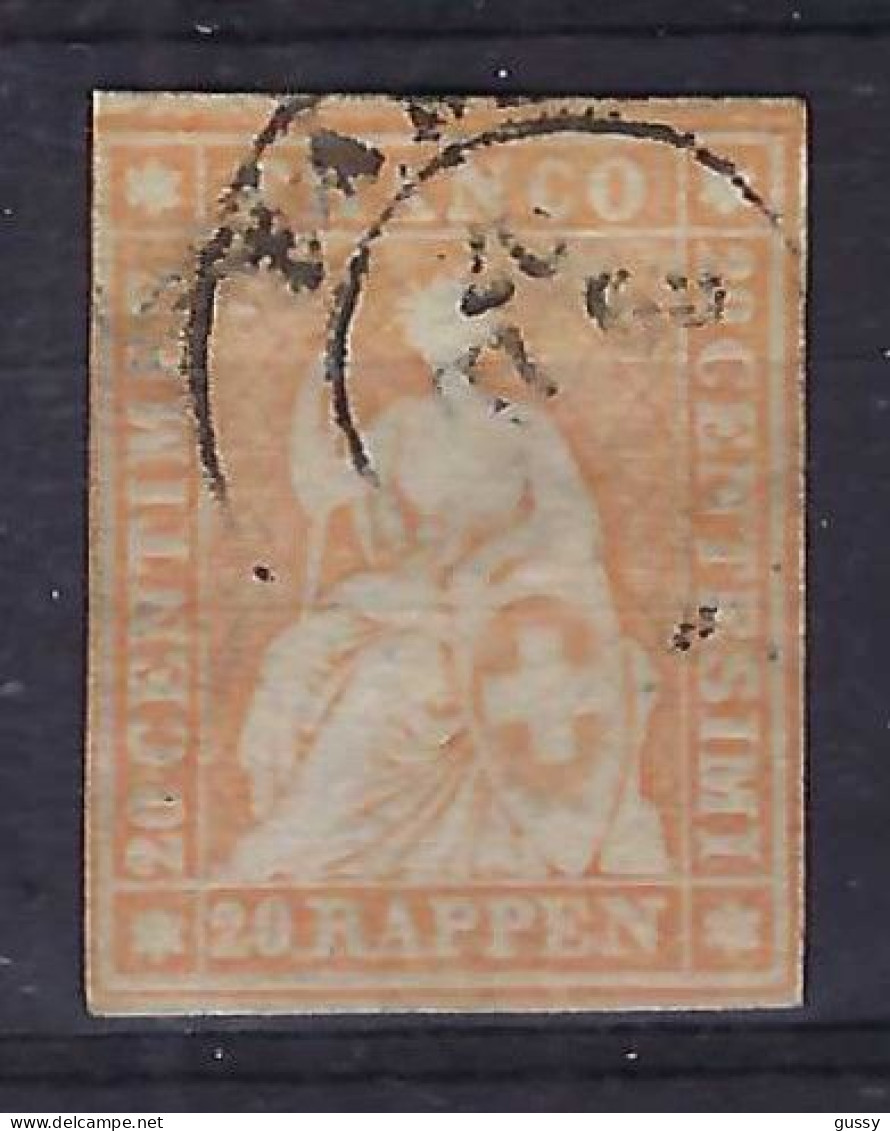 SUISSE Ca.1857-62: Le ZNr. 25G Obl. CAD, Forte Cote - Used Stamps