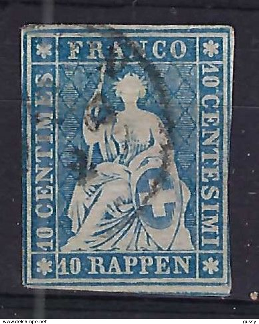 SUISSE Ca.1857-62: Le ZNr. 23G Obl. CAD. Aminci - Used Stamps