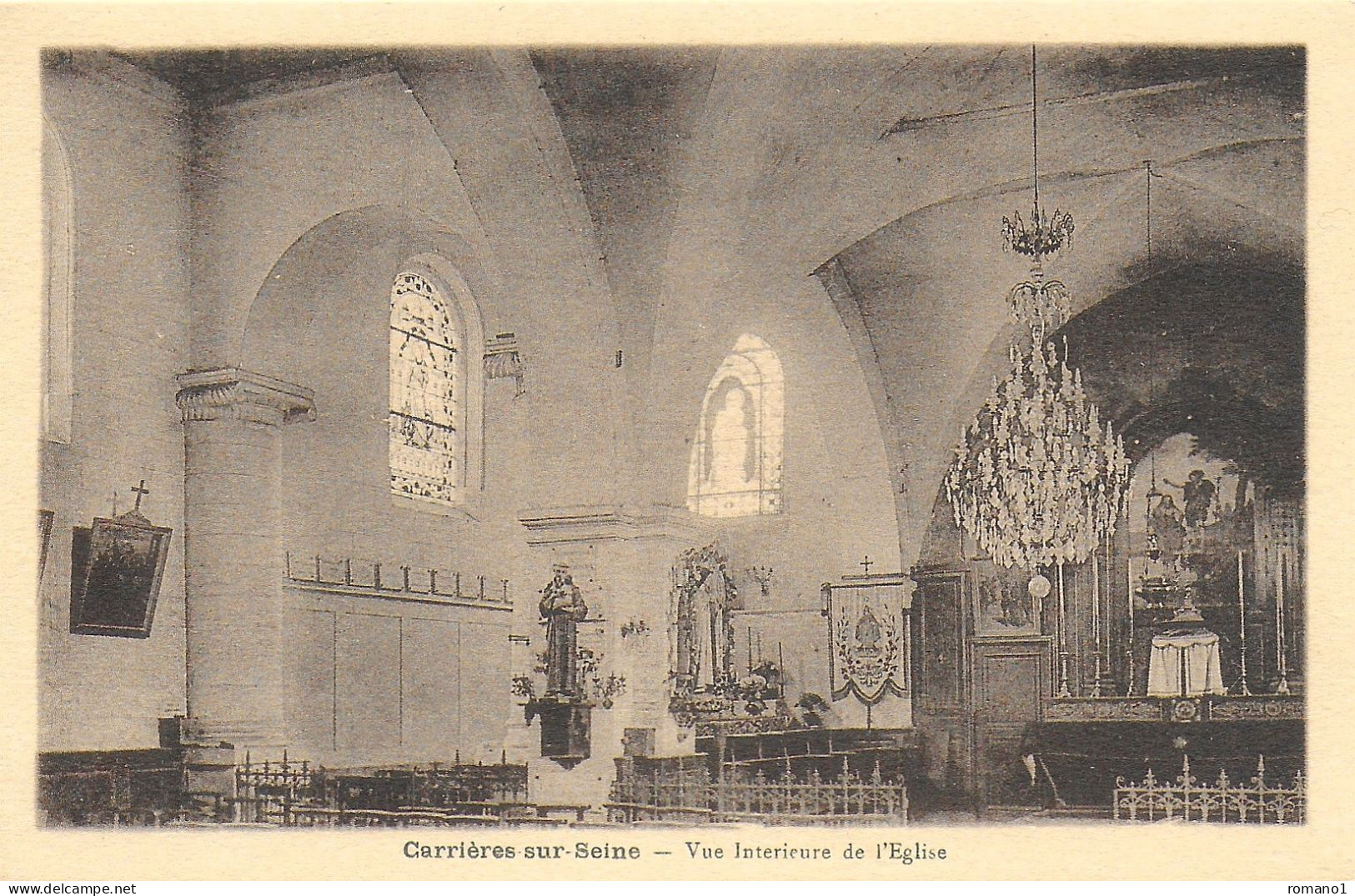 78)   CARRIERES  Sur  SEINE  - Vue Intérieure De L' Eglise - Carrières-sur-Seine