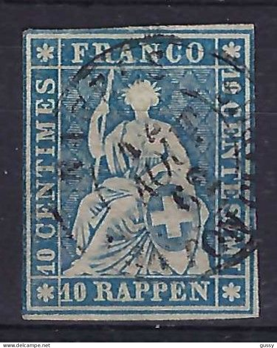 SUISSE Ca.1857-62: Le ZNr. 23G Obl. CAD - Gebraucht