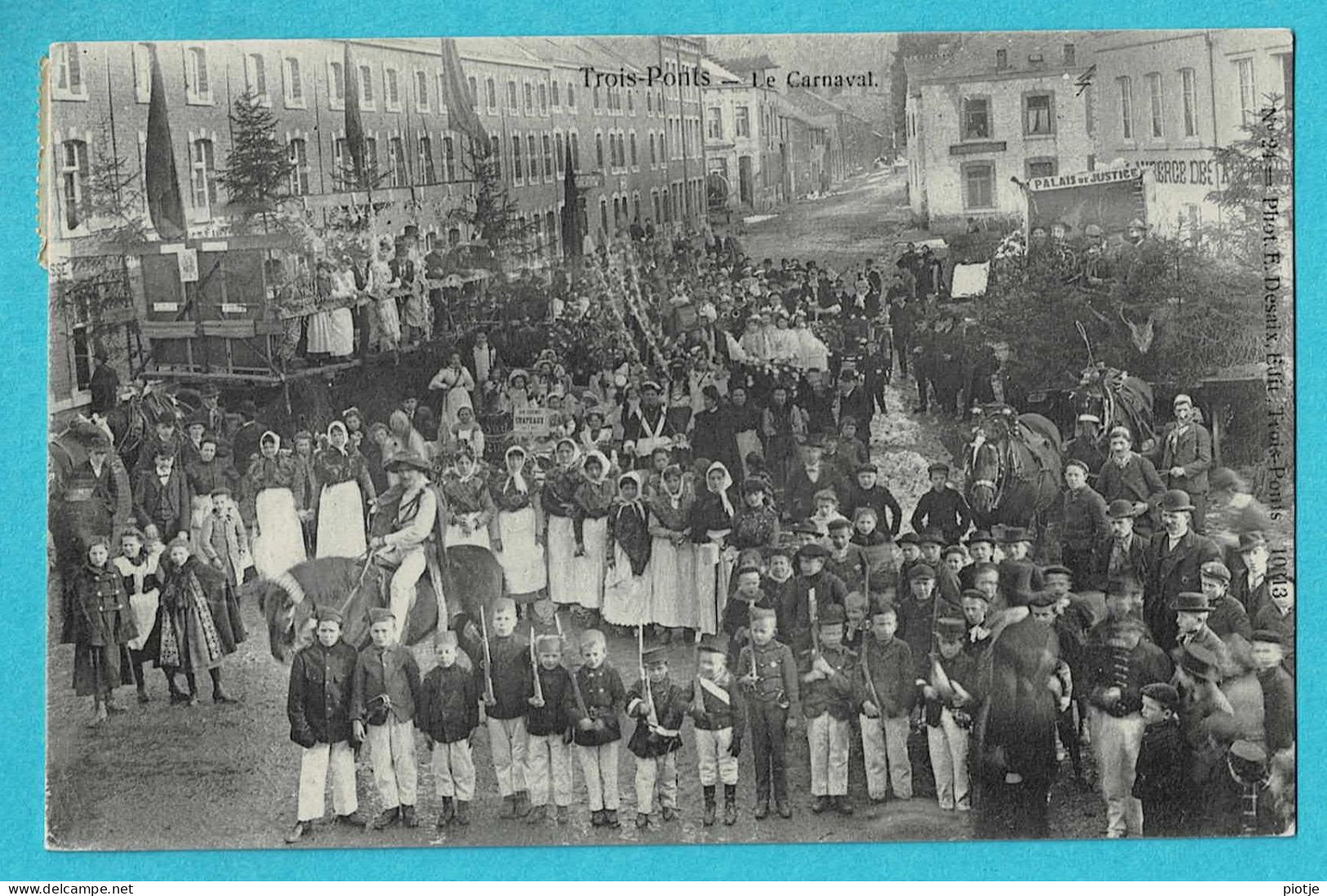 * Trois-Ponts (Liège - La Wallonie) * (Phot E. Desaix, Nr 24) Le Carnaval, Cortège, Stoet, Enfants, Soldat, Unique, TOP - Trois-Ponts